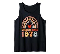 Awesome Since 1978 48th Birthday Boho Rainbow 48 Years Old Débardeur