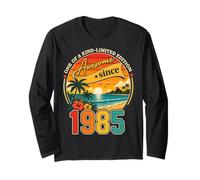 Awesome Since 1985 Vintage Beach Tropical 41st Birthday Manche Longue