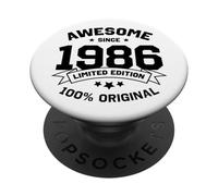 Awesome Since 1986 - Anniversaire Année de Naissance Collège Université PopSockets PopGrip Adhésif