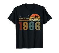 Awesome Since 1986 Men Women Birth of Birthday Years Vintage T-Shirt