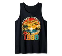 Awesome Since 1989 Vintage Beach Tropical 37th Birthday Débardeur
