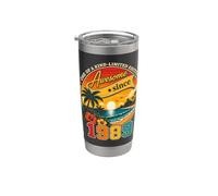 Awesome Since 1989 Vintage Beach Tropical 37th Birthday Gobelet isotherme en acier inoxydable double paroi