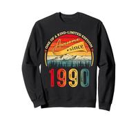 Awesome Since 1990 Vintage Style Born in 1990 Birthday Mens Sweatshirt