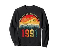 Awesome Since 1991 Vintage Style Born in 1991 Birthday Mens Sweatshirt