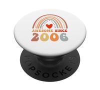Awesome Since 2006 20th Birthday Boho Rainbow 20 Years Old PopSockets PopGrip Adhésif
