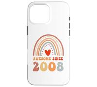 Awesome Since 2008 18th Birthday Boho Rainbow 18 Years Old Coque pour iPhone 16 Pro Max