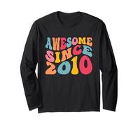 Awesome Since 2010 16 Years Old Retro Vintage 16th Birthday Manche Longue