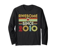 Awesome Since 2010 Classic Year Birth of Birthday Vintage Manche Longue