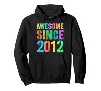 Awesome Since 2012 Vintage 13ème Anniversaire 13 garçons Filles Rocks Sweat à Capuche