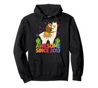 Awesome Since 2013 Birthday Teen Girl Lama & Sloth Classic Sweat à Capuche