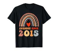 Awesome Since 2015 11st Birthday Boho Rainbow 11 Years Old T-Shirt
