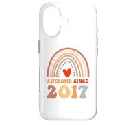Awesome Since 2017 9th Birthday Boho Rainbow 9 Years Old Coque pour iPhone 17
