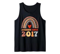 Awesome Since 2017 9th Birthday Boho Rainbow 9 Years Old Débardeur