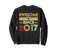 Awesome Since 2017 Classic Year Birth of Birthday Vintage Sweatshirt