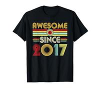 Awesome Since 2017 Classic Year Birth of Birthday Vintage T-Shirt