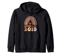 Awesome Since 2019 7th Birthday Boho Rainbow 7 Years Old Sweat à Capuche