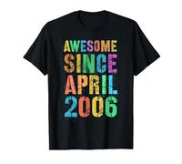 Awesome Since April 2006 Vintage 20e Anniversaire garçon Fille né T-Shirt