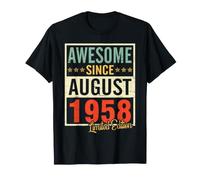 Awesome Since August 1958 Ltd Edition Anniversaire 68 Ans T-Shirt