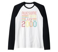 Awesome Since July 2000 Vintage 26th Birthday 26 Years Old Manche Raglan