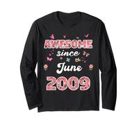 Awesome Since June 2009 Flowers 2009 Juin Birthday Manche Longue