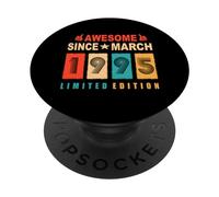 Awesome Since March 1995 31 Years Old 31st Birthday PopSockets PopGrip Adhésif