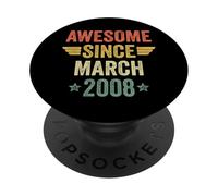 Awesome Since March 2008 PopSockets PopGrip Adhésif