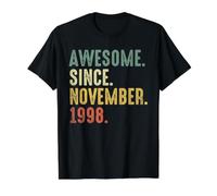 Awesome Since November 1998 - 23ème Anniversaire 23 Ans T-Shirt Graphique avec Valeur, Homme, Noir, M