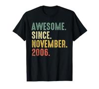 Awesome Since November 2006 - 15e Anniversaire 15 Ans T-Shirt Graphique avec Valeur