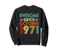Awesome Since October 1971 55 Year Old Vintage 55th Birthday Sweatshirt