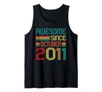 Awesome Since October 2011 15th Birthday Retro 15 Years Old Débardeur