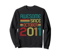 Awesome Since October 2011 15th Birthday Retro 15 Years Old Sweatshirt