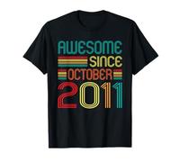 Awesome Since October 2011 15th Birthday Retro 15 Years Old T-Shirt