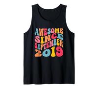 Awesome Since September 2019 7 Years Retro 7th Birthday Débardeur
