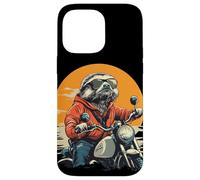 Awesome Sloth aime la moto avec des lunettes de soleil Coque pour iPhone 14 Pro Max