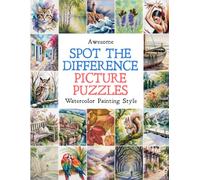 Awesome Spot the Difference Picture Puzzles in Watercolor Painting Style: Find the differences in 55 unique images