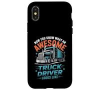 Awesome Truck Driver Looks Like Funny Trucking Big Rig Coque pour iPhone X/XS