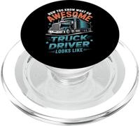 Awesome Truck Driver Looks Like Funny Trucking Big Rig PopSockets PopGrip pour MagSafe