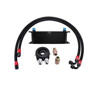 AWEUDNHI Kit de Refroidisseur d'huile Universel AN10 10/13/16 rangées, Tresse Refroidissement Transmission en Aluminium, Adaptateur raccord Tuyau Carburant, Sandwich(13row kit)