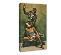 AWFGQ Poster sur toile du chanteur Serge Gainsbourg - Décoration murale pour salon, chambre à coucher - Style cadre - 60 x 90 cm