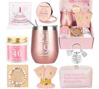 Awfrky Cadeau 40 ans Anniversaire Femme, coffret cadeau pour les meilleurs amis, maman, épouse, fille, sœur, petite amie, collègue, meilleure amie, anniversaire de femme unique