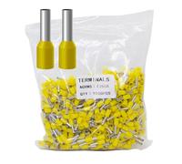 AWG14 Wire Ferrules Terminals Kit, 1000pcs AWG14 Wire Insulated Cord Pin Ends Terminals for Electric, Industrial, Chemical Industry, Power Control System, etc. (Yellow-1000PCS-14AWG)
