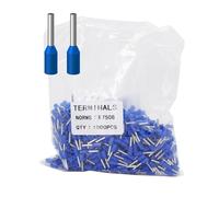 AWG20 Wire Ferrules Terminals,1000pcs AWG20 Terminal Connector Wire Insulated Cord Pin Ends Terminals for Electric, Industrial, Chemical Industry, Power Control System, etc.