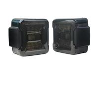 AWGNTQQ Ensemble De Feux Stop Arrière Pour Jeep Pour Wrangler Pour JK 2007-2018 Feu Arrière À LED De Freinage Arrière De Jour(Black lens,For JK 2007-2017)