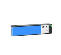 AWGSRZIU Cartouche à Jet d'encre Compatible 981Y Compatible avec imprimantes Couleur PageWide Enterprise 556xh 556dn 586dn 586f 586z MFP E58650(1PCS Cyan)