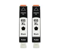 AWGSRZIU Cartouche d'encre 655XL Compatible avec Divers modèles Deskjet Ink Advantage, Dont 3525 5525 4615 4625 4525 6520 6525 6625(Black 2PCS)