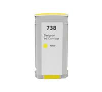 AWGSRZIU Cartouche d'encre Couleur Compatible avec imprimantes DesignJet T950 T850 modèle HP738 676M6A 676M7A 676M8A 498N8A(130ML - Y)
