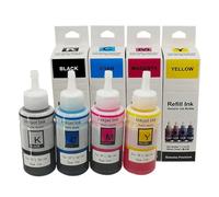 AWGSRZIU Recharge d'encre à Colorant Compatible avec Les modèles L800 L805 L810 L850 L565 L1800 L3150 L3100 L380 L100 L110, y Compris 664 672 673 T6731 T6732 T6733 T6734 T6735 T6736.(1SET(4PC))