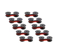AWGSRZIU Ruban Carbone Compatible avec Machine à écrire GR24, 10 Paquets, Noir, Rouge, Compatible avec Caisse enregistreuse, Calculatrice, Cartouche d'encre, Bobine de Ruban(GR24 Black Red 10pcs)