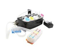 AWGSRZIU Système d'alimentation en Encre DTF CISS Compatible avec modèles XP-15000 compatibles, y Compris décapant d'encre Blanche sans Puce