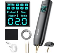 AWithZ Soudeuse par points portative HD2, avec pointes doubles et interchangeables - Soudage à double impulsion à 90 niveaux pour batteries 18650 et tôles de nickel de 0,2 mm, écran LCD, portable et s